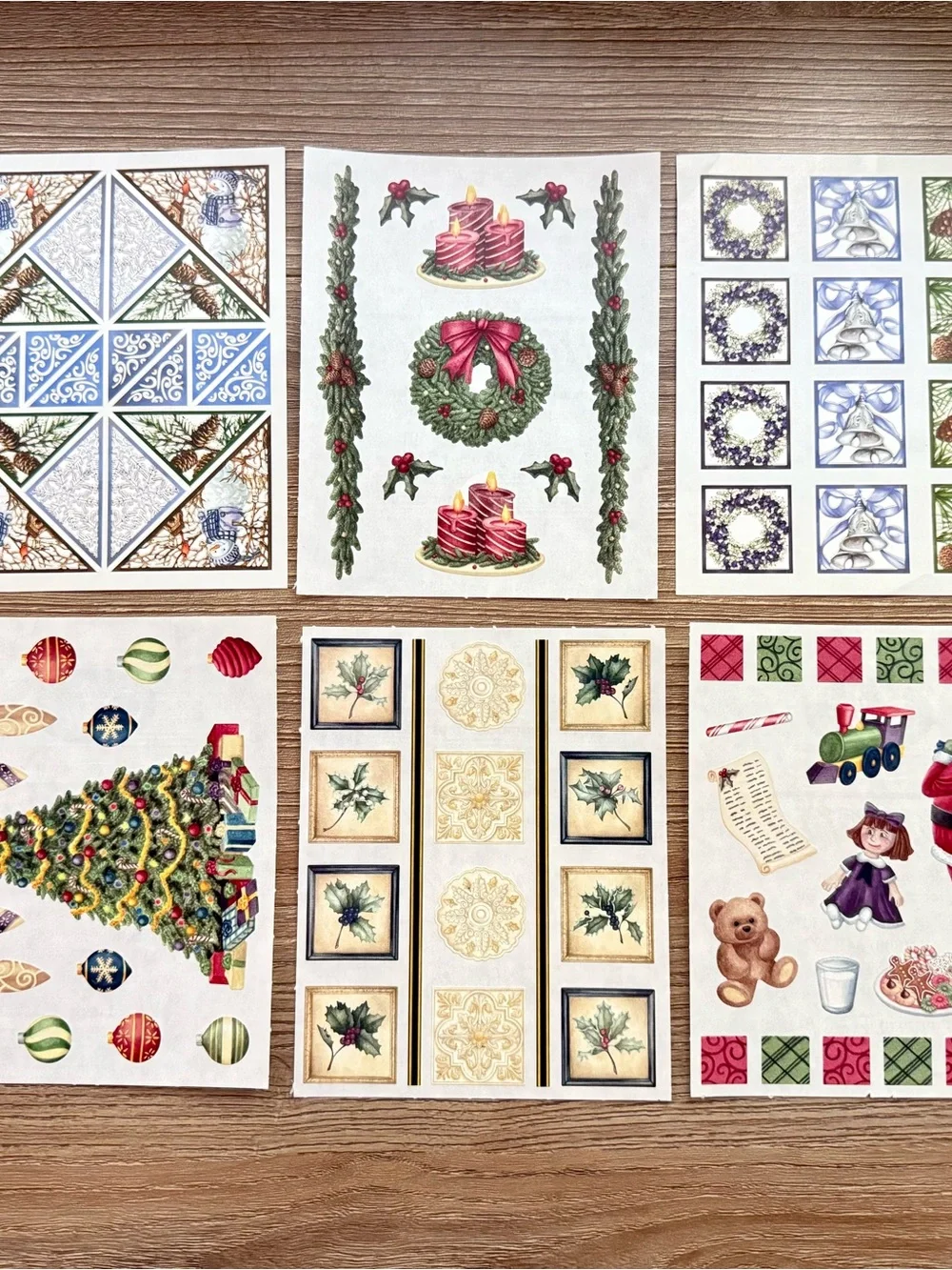 Vintage Creative Memories Holiday / Christmas Sticker Sheet Lot Set